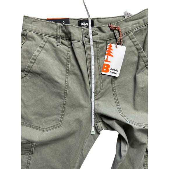 BASS OUTDOOR Women's High-Rise Canvas Cargo Pants NWT LICHEN GREEN SIZE 0 - Picture 11 of 11